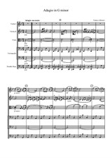 Tomaso Albinoni. Adagio in G minor for strings orchestra